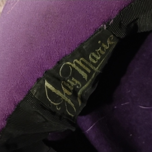 Jay Marie Vintage Plum Bow Hat - Picture 5 of 7